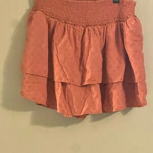 Hollister Pink Tiered Smocked Mini Skirt